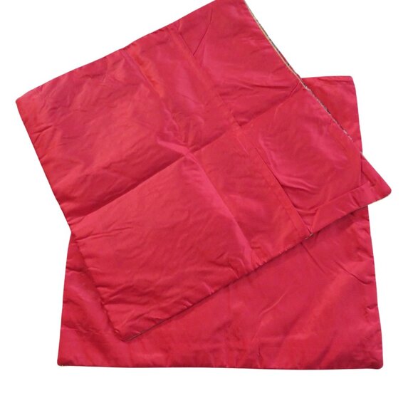 Set of 2 Red Asian-Inspired Decorative Pillow Covers Embroidered Zipper Closure - Picture 2 of 7
